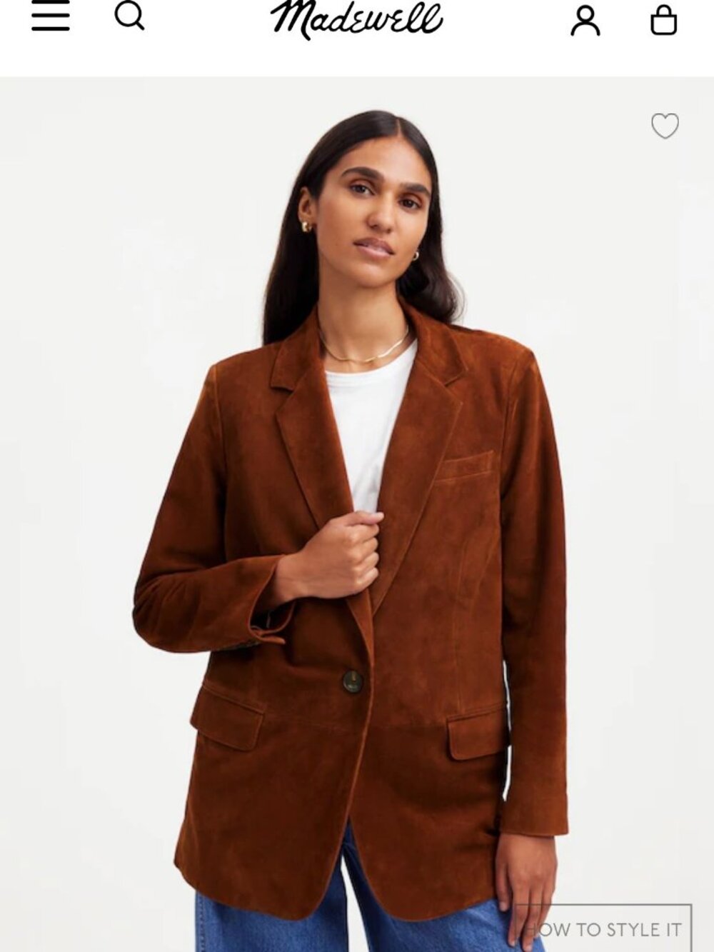 Madewell The Kline Blazer - suede